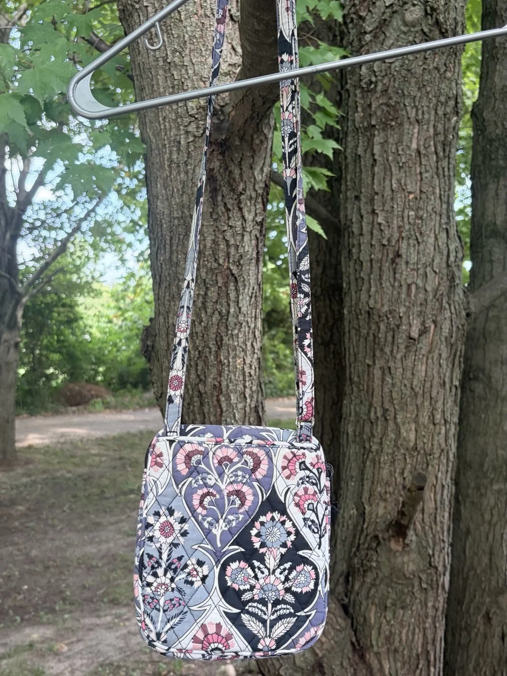 Vera Bradley Quilted Triple Zip Crossbody Bag – Boho Floral